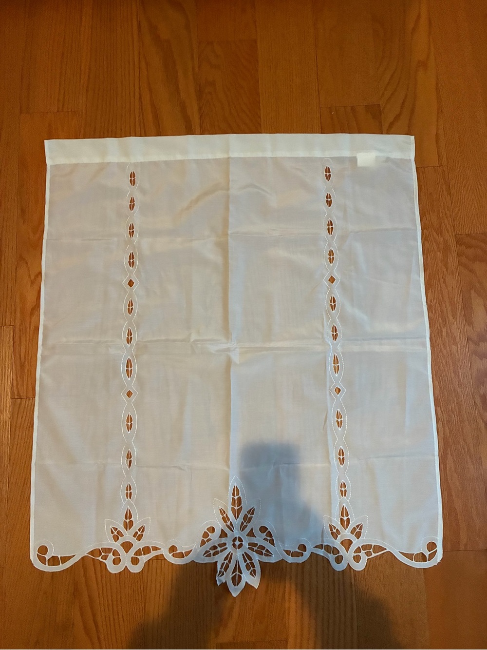 Mainstays White Cutwork Decorative Curtain Panel